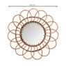 Spiegel bloem - rotan - ø50 cm 