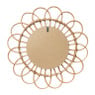 Spiegel bloem - rotan - ø50 cm 