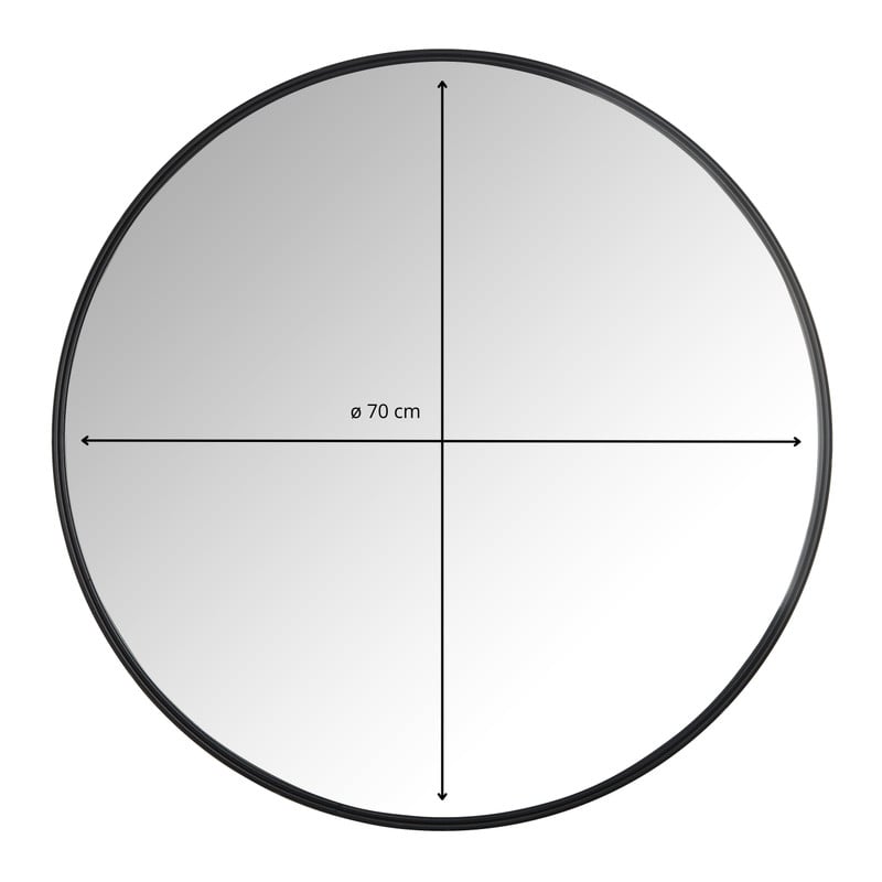 Ronde spiegel - ø70 cm - metalen lijst