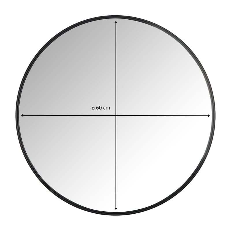 Ronde spiegel - ø60 cm - metalen lijst