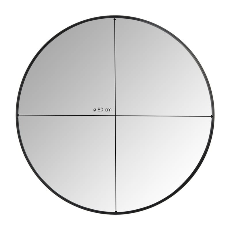 Ronde spiegel - ø80 cm - metalen lijst