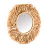 Spiegel met raffia rand - ø55 cm 