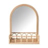 Rotan spiegel met bakje - 30x40x10 cm