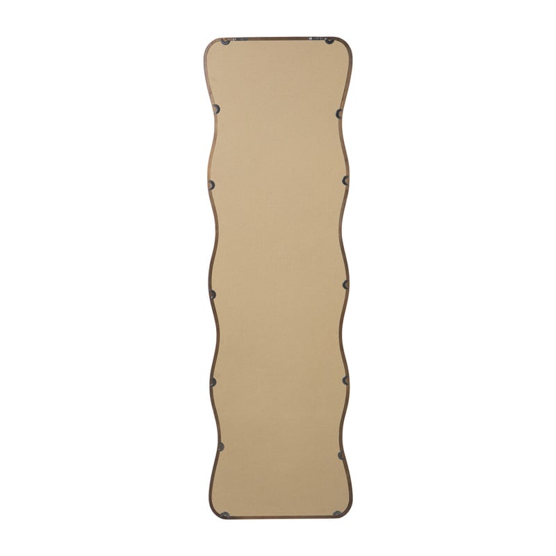 Spiegel XL met golfrand - bruin - 165x50 cm