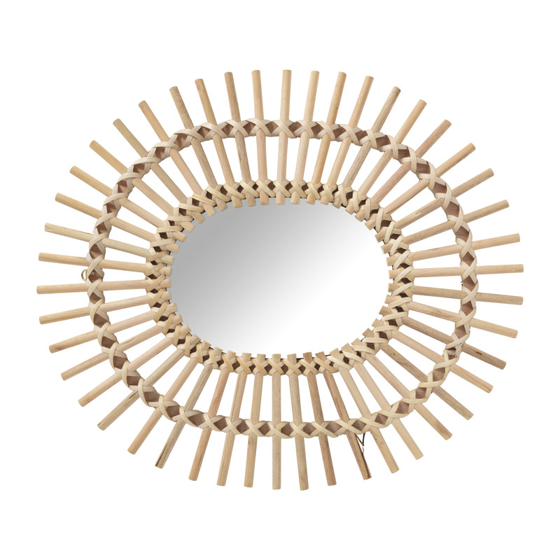Rotan zonnespiegel - 58x49 cm 