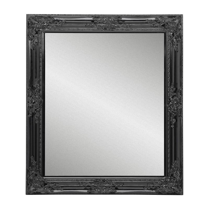 Spiegel glossy barok - zwart - 64x74 cm