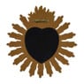 Spiegel hart - bruin/goud - 28x27 cm
