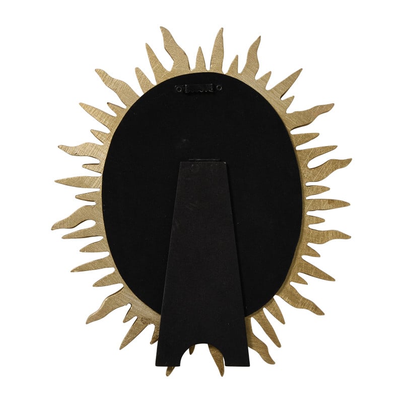 Spiegel zon ovaal - goud - 31x27 cm