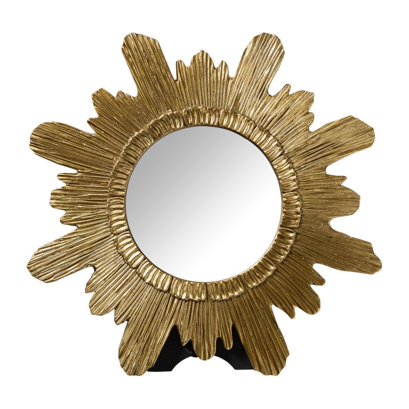 Spiegel zon - goud - 22x21 cm 