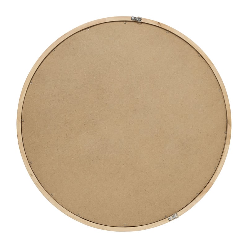 Spiegel met brede rand - bruin - ø60 cm
