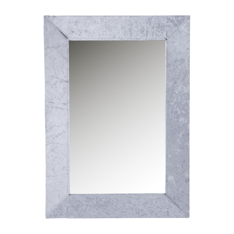  Spiegel fluweel - zilver grijs - 50x70cm