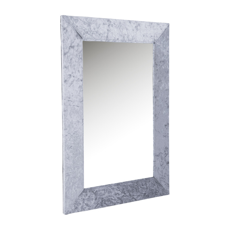  Spiegel fluweel - zilver grijs - 50x70cm