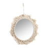 Spiegel met macrame rand - ø36 cm