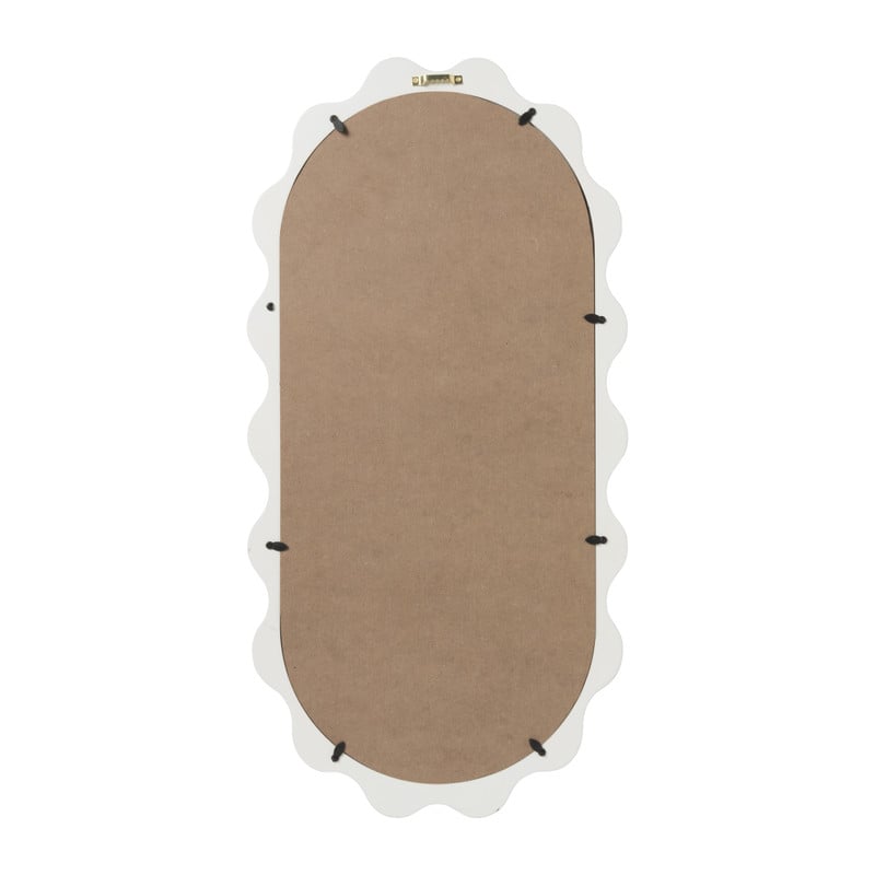 Spiegel met golfrand - wit - 30x60 cm