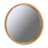 Spiegel rond met houten lijst - naturel - ø76 cm