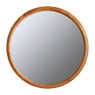 Spiegel rond met houten lijst - bruin - ø76 cm