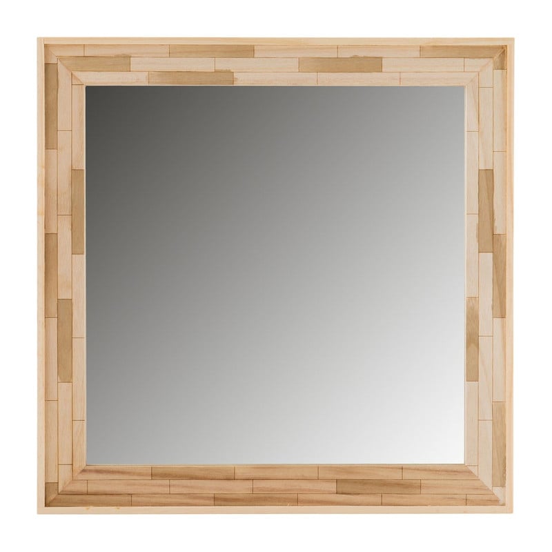 Spiegel houtblokjes - 48x48 cm