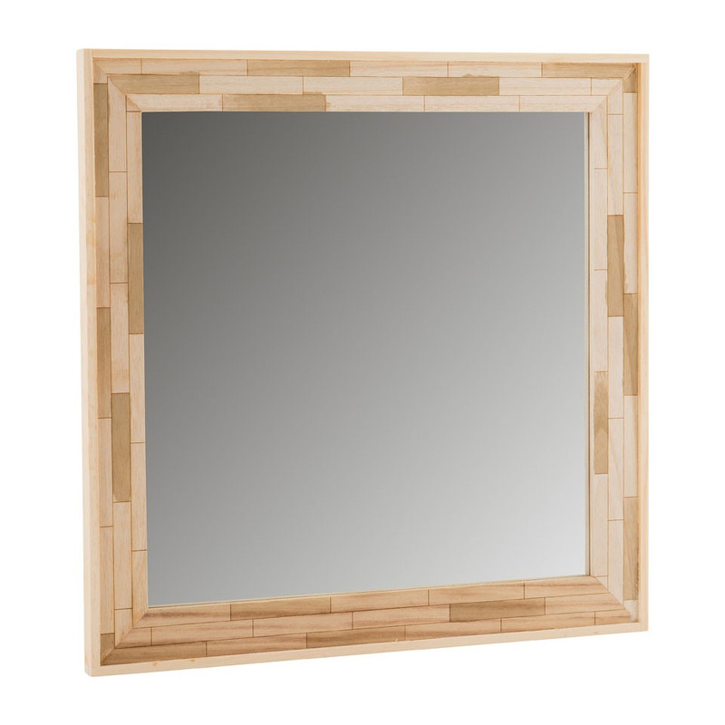 Spiegel houtblokjes - 48x48 cm