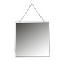 Spiegel 4-kantig - zilverkleurig - 30x30 cm