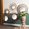 Spiegel rond met rotan rand - ø60 cm