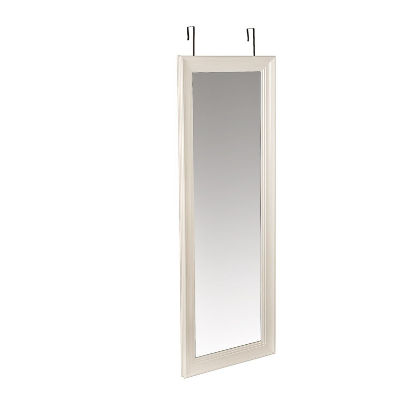 Spiegel deurhanger glossy - wit - 50x140 cm