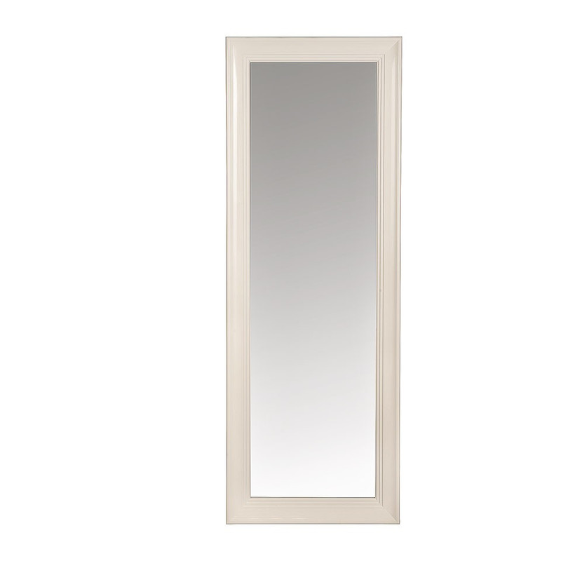 Spiegel deurhanger glossy - wit - 50x140 cm