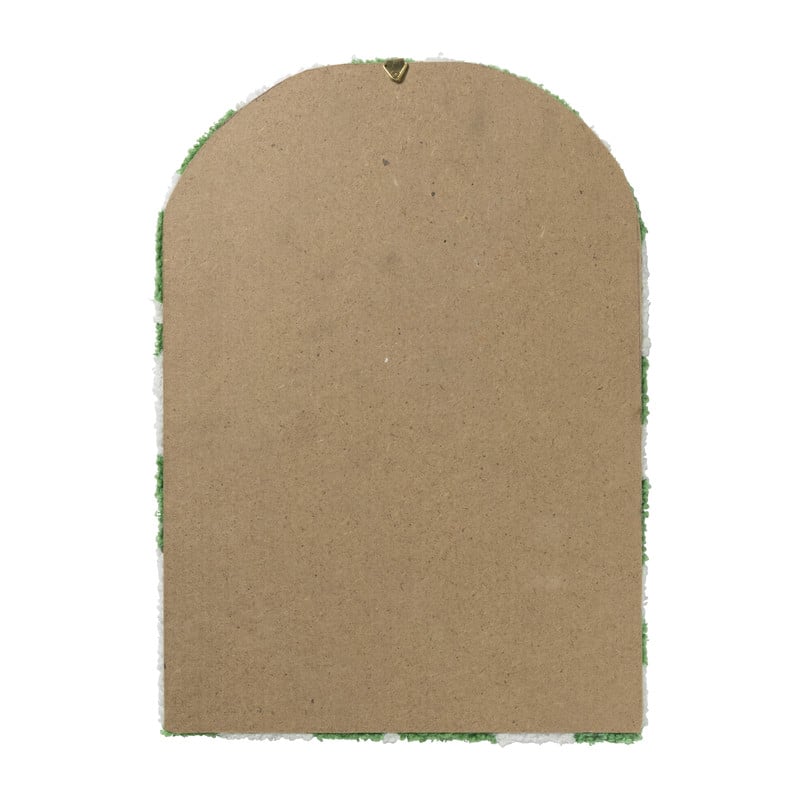 Spiegel Nagano ronde top - groen/wit - 37x27.5 cm
