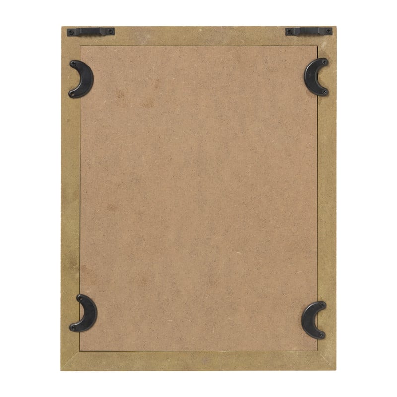 Spiegel geblokt rechthoek - roze/oranje - 30x24 cm