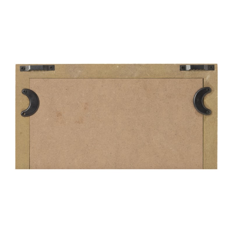 Spiegel geblokt rechthoek - roze/oranje - 30x24 cm