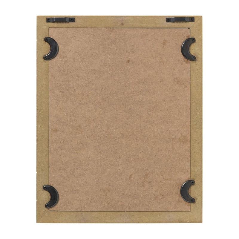 Spiegel geblokt rechthoek - paars/oranje - 30x24 cm