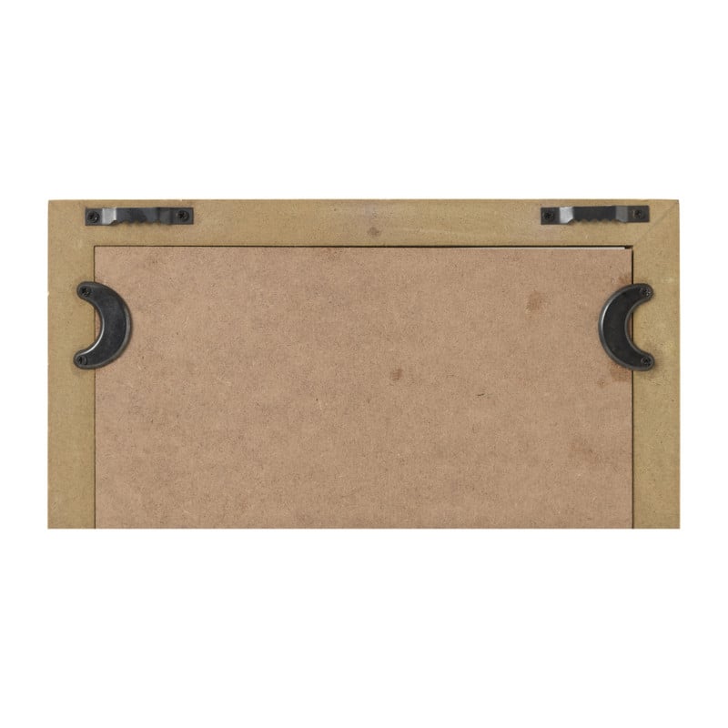 Spiegel geblokt rechthoek - paars/oranje - 30x24 cm