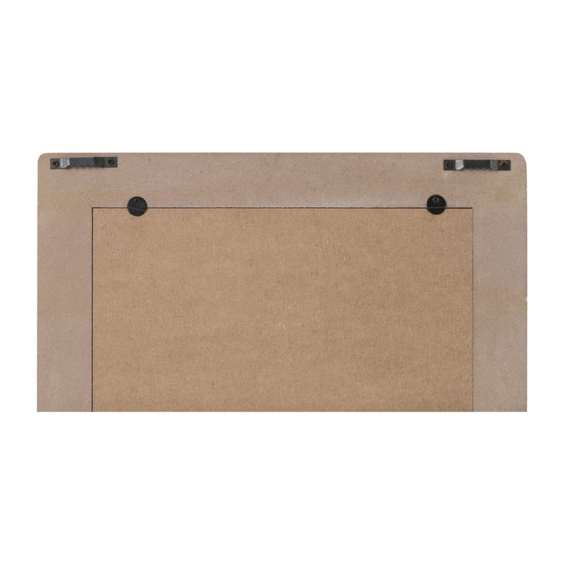 Spiegel gestreept rechthoek - paars/roze - 40x30 cm