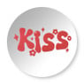 Spiegel kiss - rood - ø30 cm