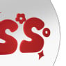 Spiegel kiss - rood - ø30 cm