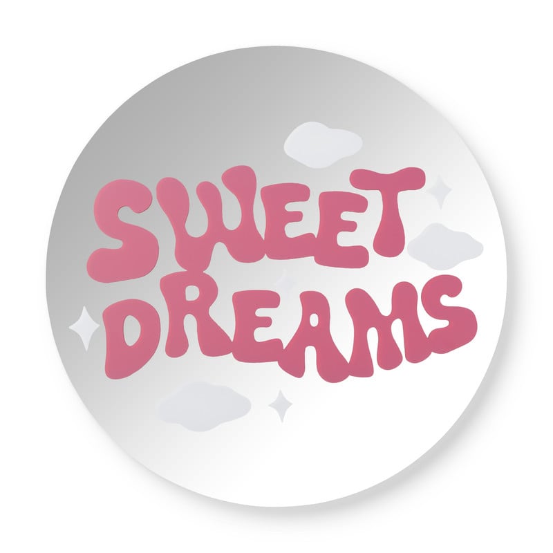 Spiegel sweet dreams - roze - ø30 cm
