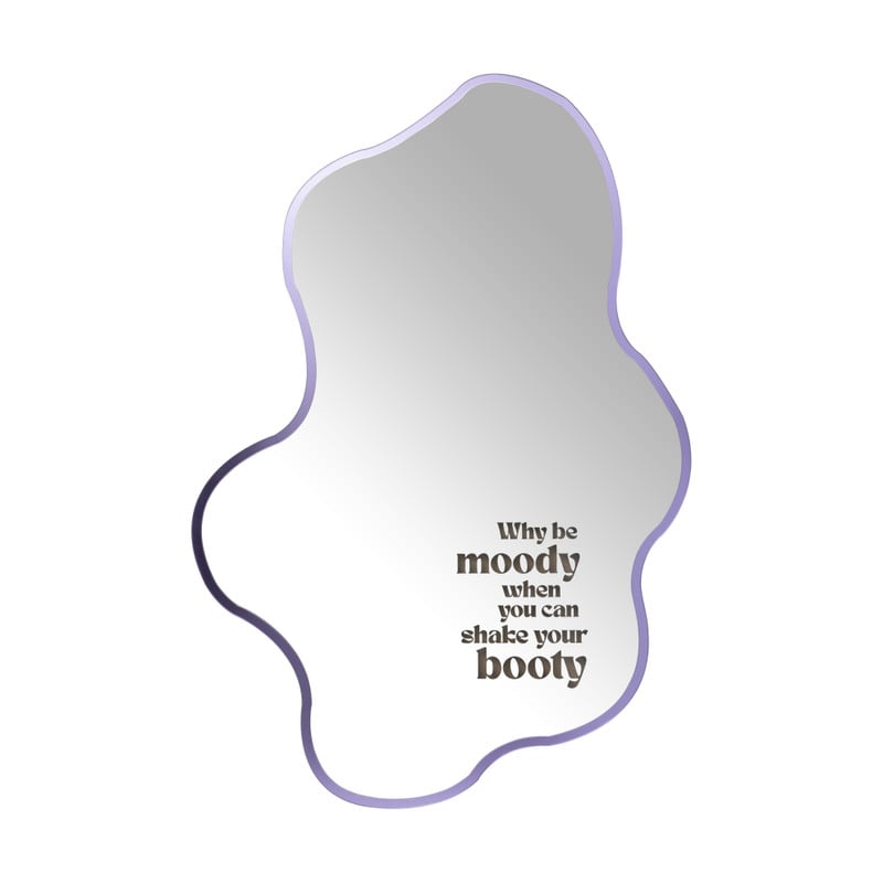 Spiegel met LED shake your booty - paars - 60x40 cm - Happy at home by Sanny