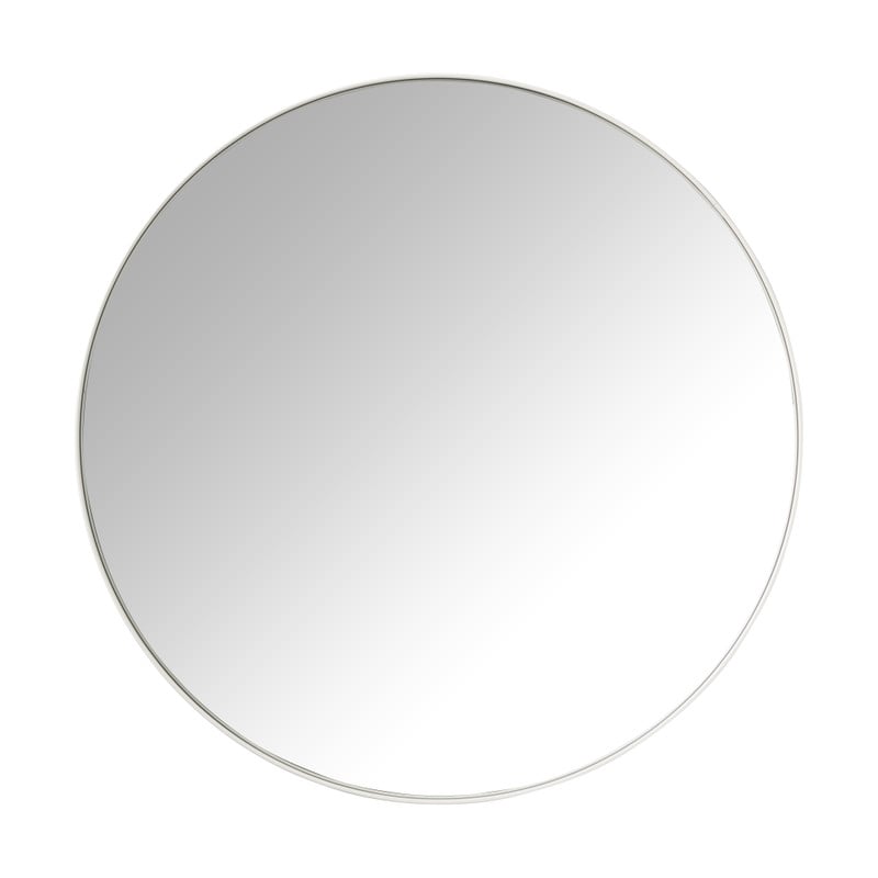 Ronde spiegel met witte lijst - ø70 cm