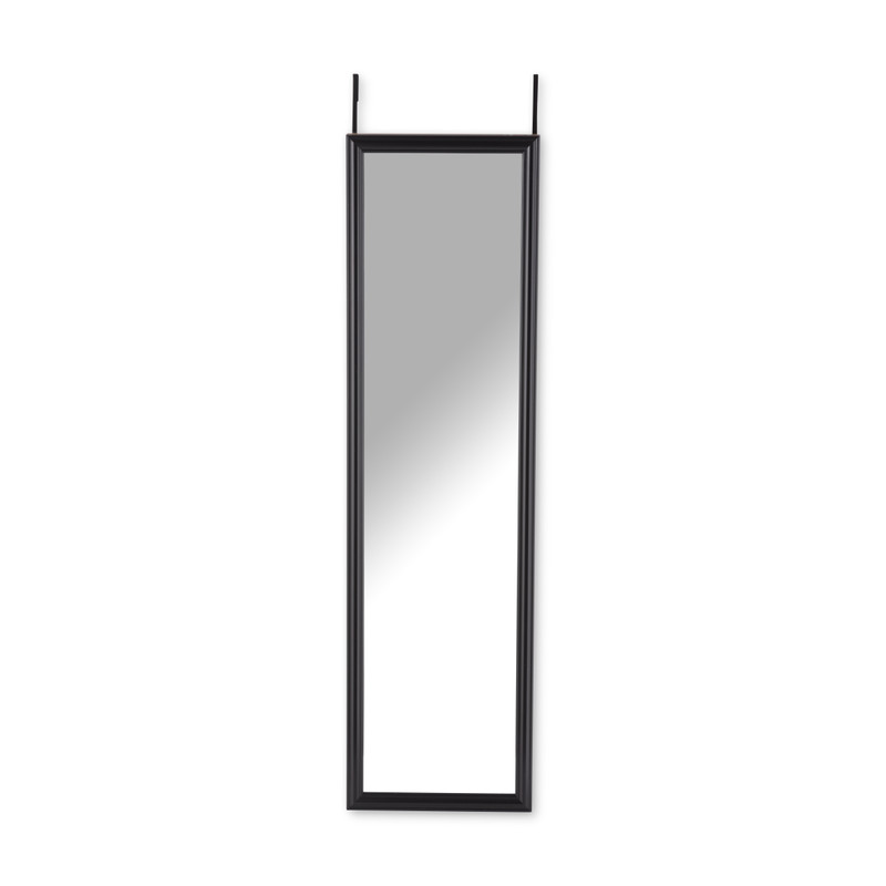 Spiegel deurhanger - zwart - 30x120 cm