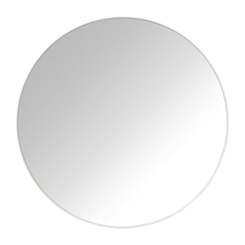 Ronde spiegel met witte lijst - ø60 cm