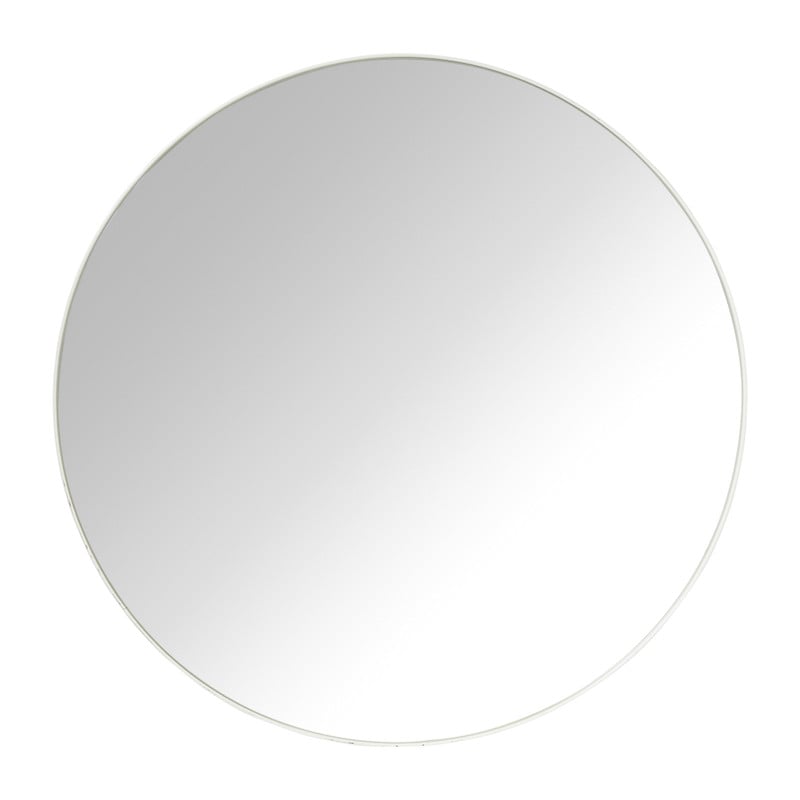 Ronde spiegel met witte lijst - ø80 cm