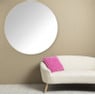 Ronde spiegel met witte lijst - ø80 cm