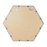 Spiegel hexagon - zwart - 73x63 cm