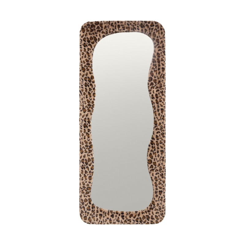 Passpiegel wave luipaard - bruin/beige - 168x70 cm