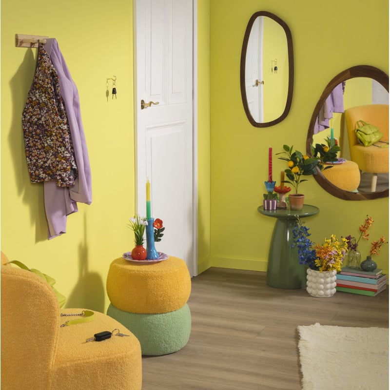 Spiegel organic driehoek - bruin - 69x73 cm 