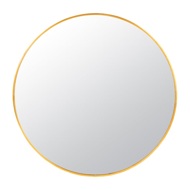 Spiegel rond met metalen lijst - goud - ⌀30 cm 