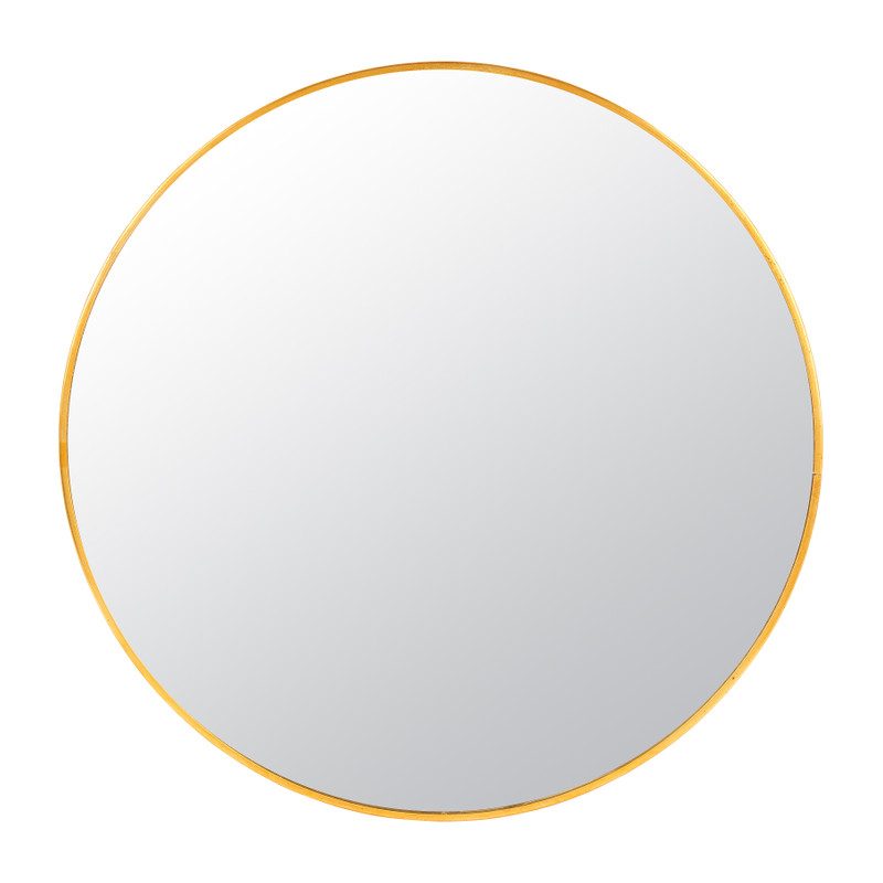 Spiegel rond met metalen lijst - goud - ⌀70 cm 