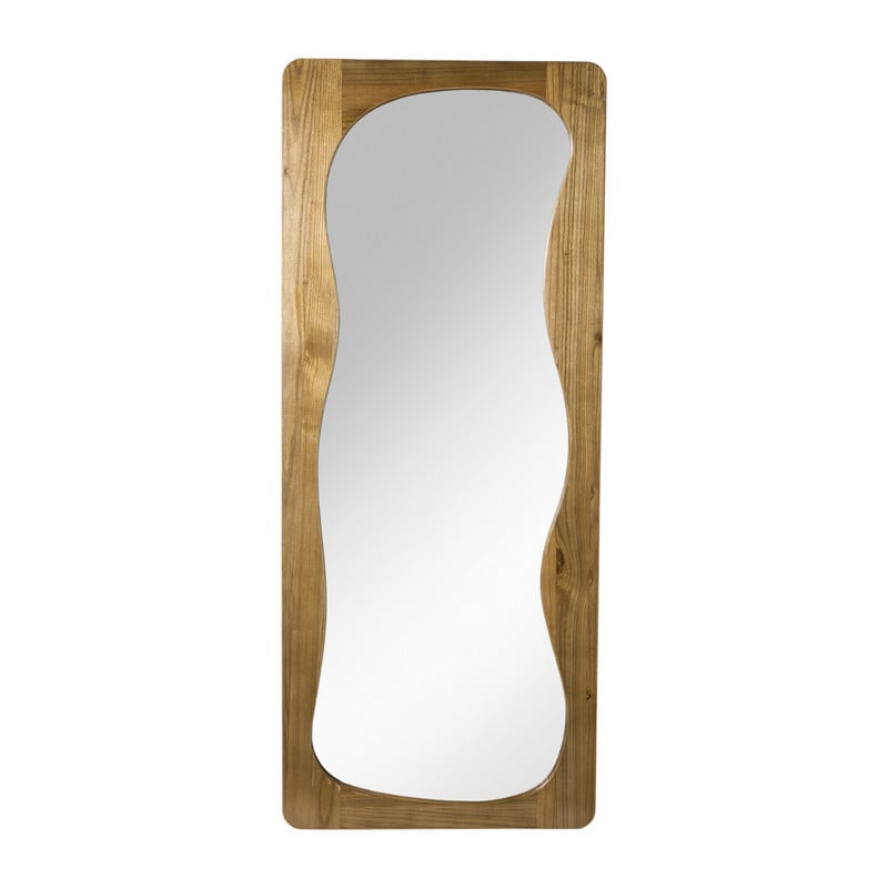 Passpiegel wave acaciahout - bruin - 168x70 cm