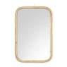 Spiegel met rotan lijst - bruin - 45x30 cm