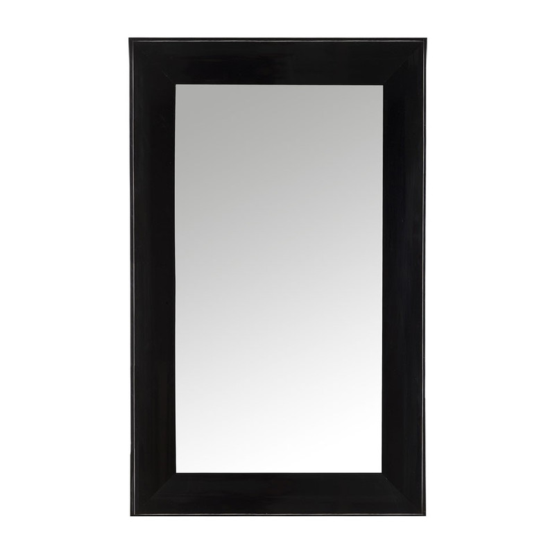 Spiegel glossy - zwart - 65x105 cm