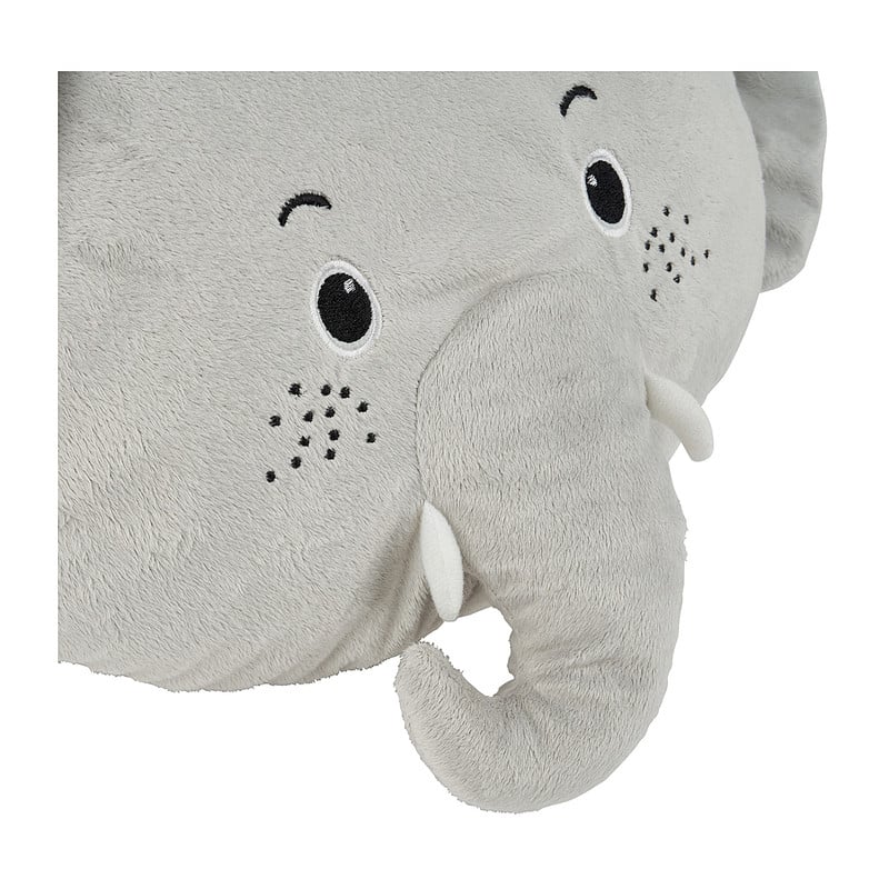 Sierkussen olifant - grijs - 42x47 cm 
